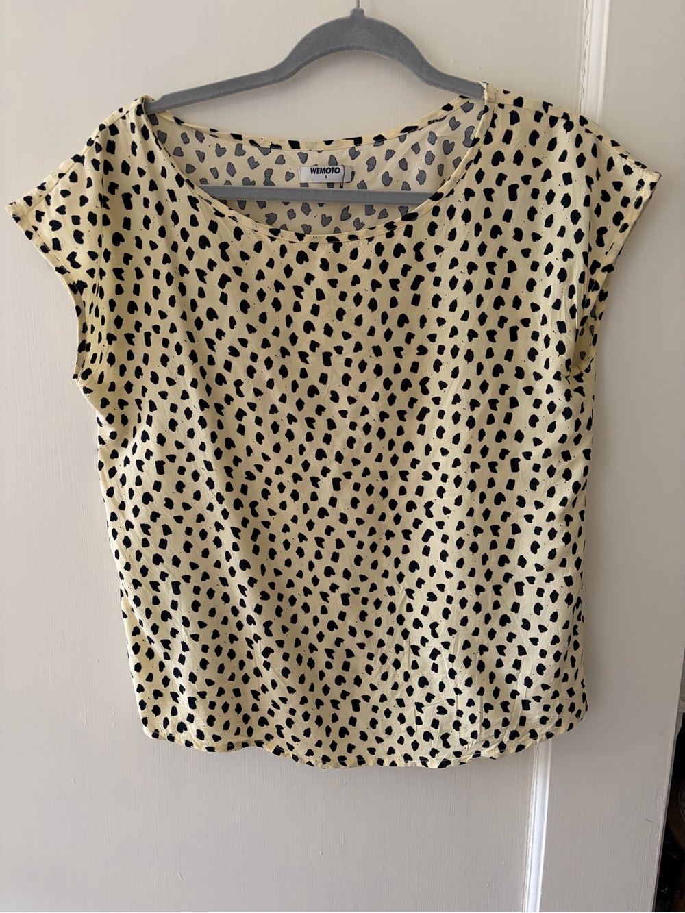 Wemoto Cream Short Sleeve Animal Print Tee